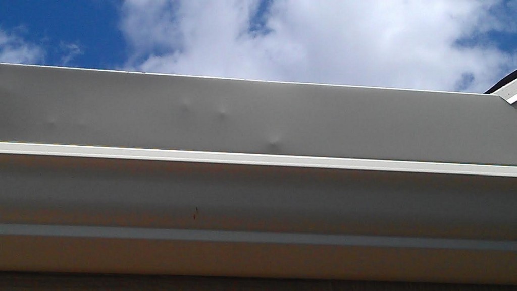 hail damage gutters